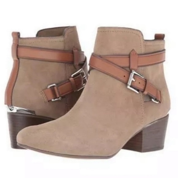 Coach Pauline Suede Booties in Slate Size 10